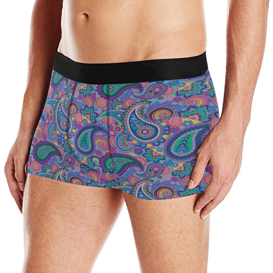 Paisley Colorful Pattern Print Design A02 Men's Boxer Briefs