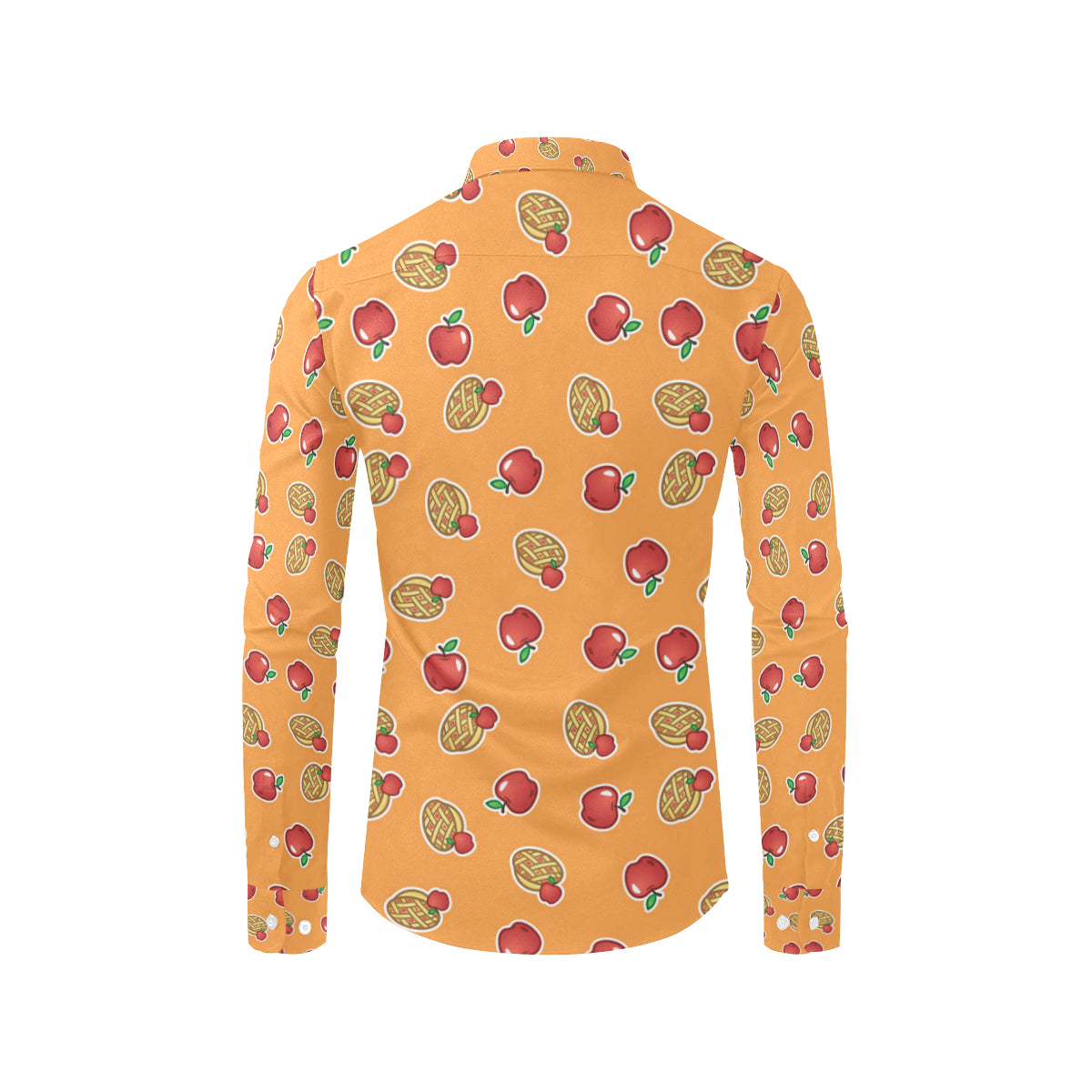 Apple Pie Pattern Print Design 02 Men's Long Sleeve Shirt