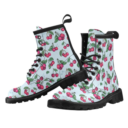 Cherry Pattern Print Design CH01 Women's Boots