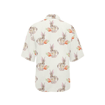 Rabbit Pattern Print Design 01 Women's Hawaiian Shirt