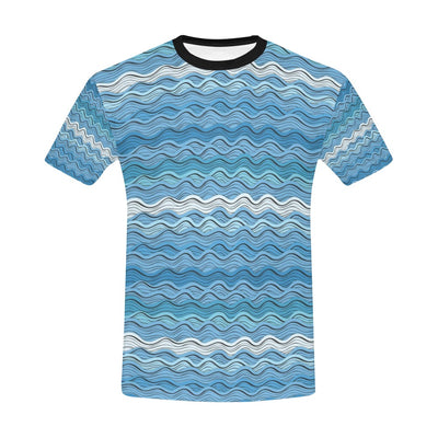 Wave Print Design LKS301 Men's All Over Print T-shirt