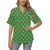 Shamrock Horseshoes Print Pattern Women's Hawaiian Shirt