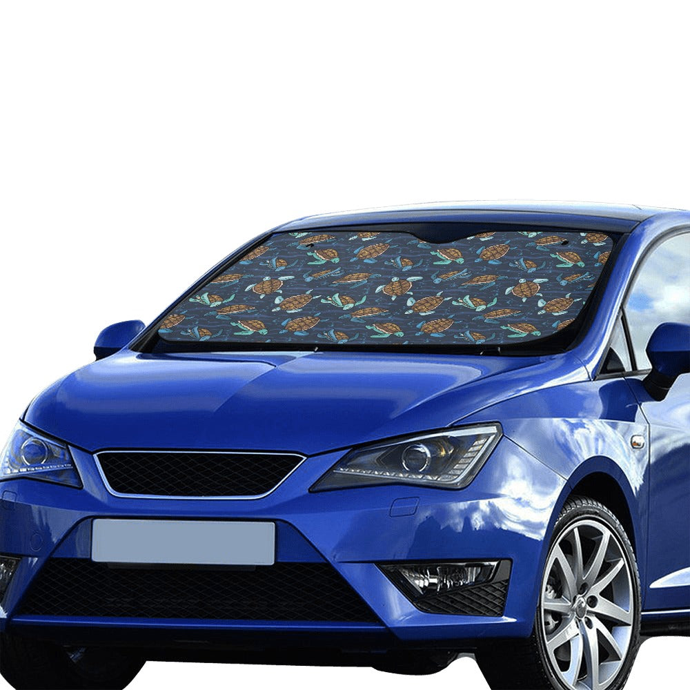 Sea Turtle Print Design LKS3011 Car front Windshield Sun Shade