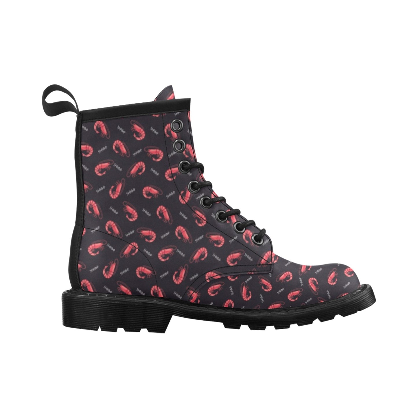 Shrimp Print Design LKS302 Women's Boots