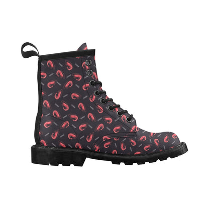 Shrimp Print Design LKS302 Women's Boots