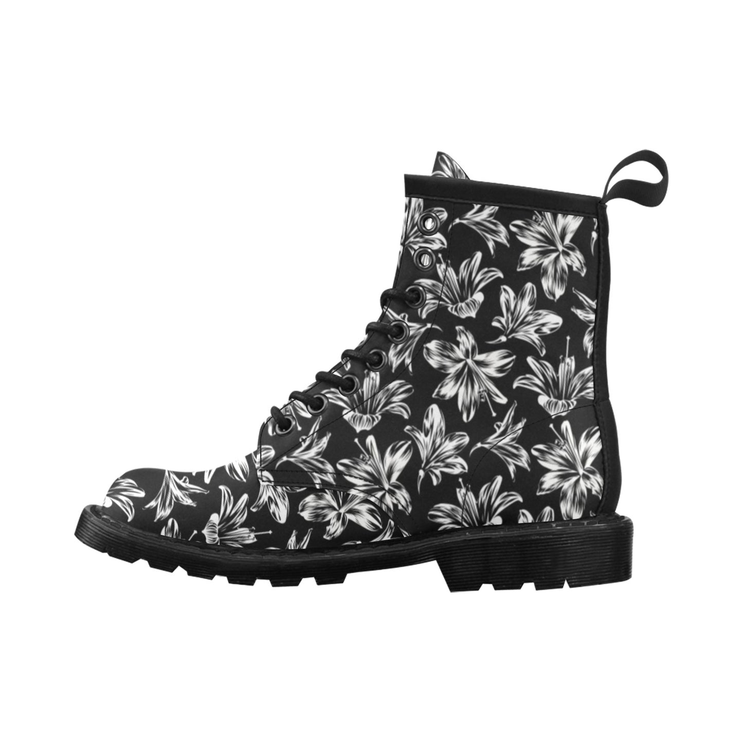 Amaryllis Pattern Print Design AL04 Women's Boots