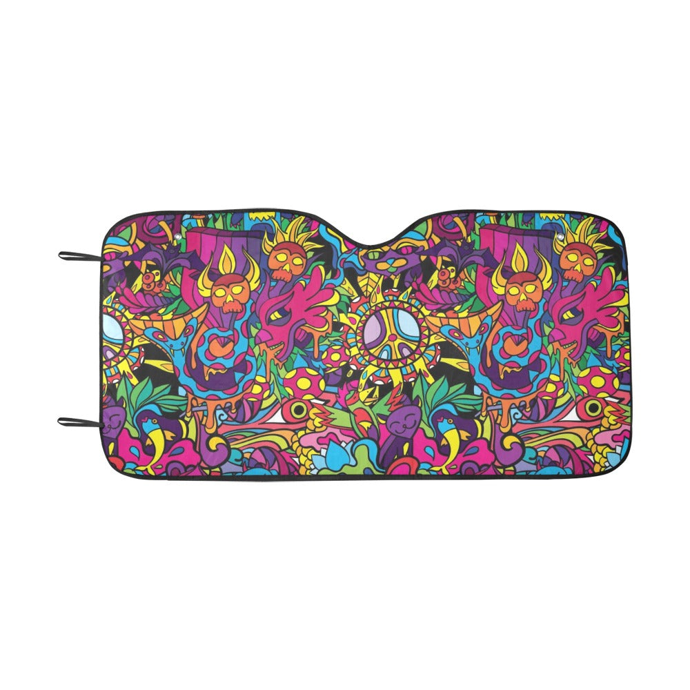 Trippy Print Design LKS304 Car front Windshield Sun Shade