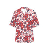 Red Hibiscus Pattern Print Design HB01 Women's Hawaiian Shirt