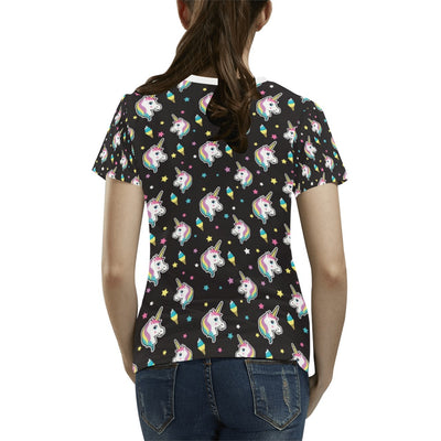 Unicorn Print Design LKS302 Women's  T-shirt