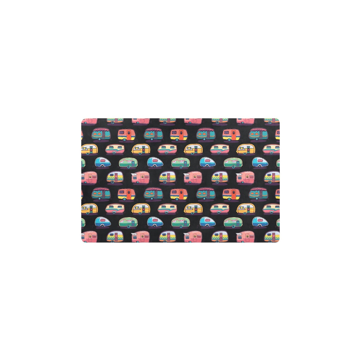 Camper Camping Pattern Kitchen Mat