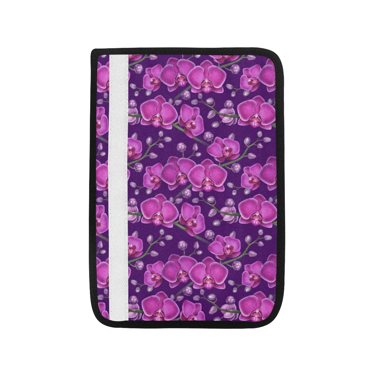 Orchid Purple Pattern Print Design OR02 Car Seat Belt Cover