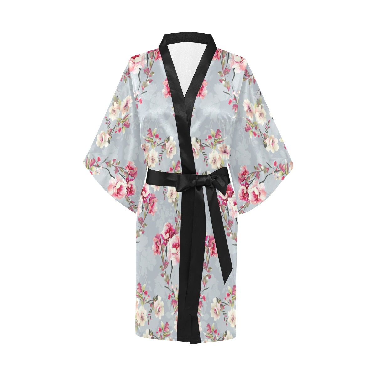 Summer Floral Pattern Print Design SF02 Women Kimono Robe