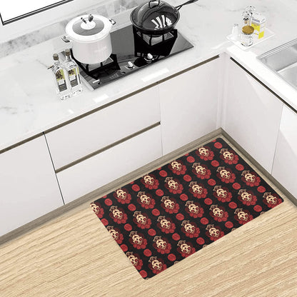 Day of the Dead Skull Girl Pattern Kitchen Mat