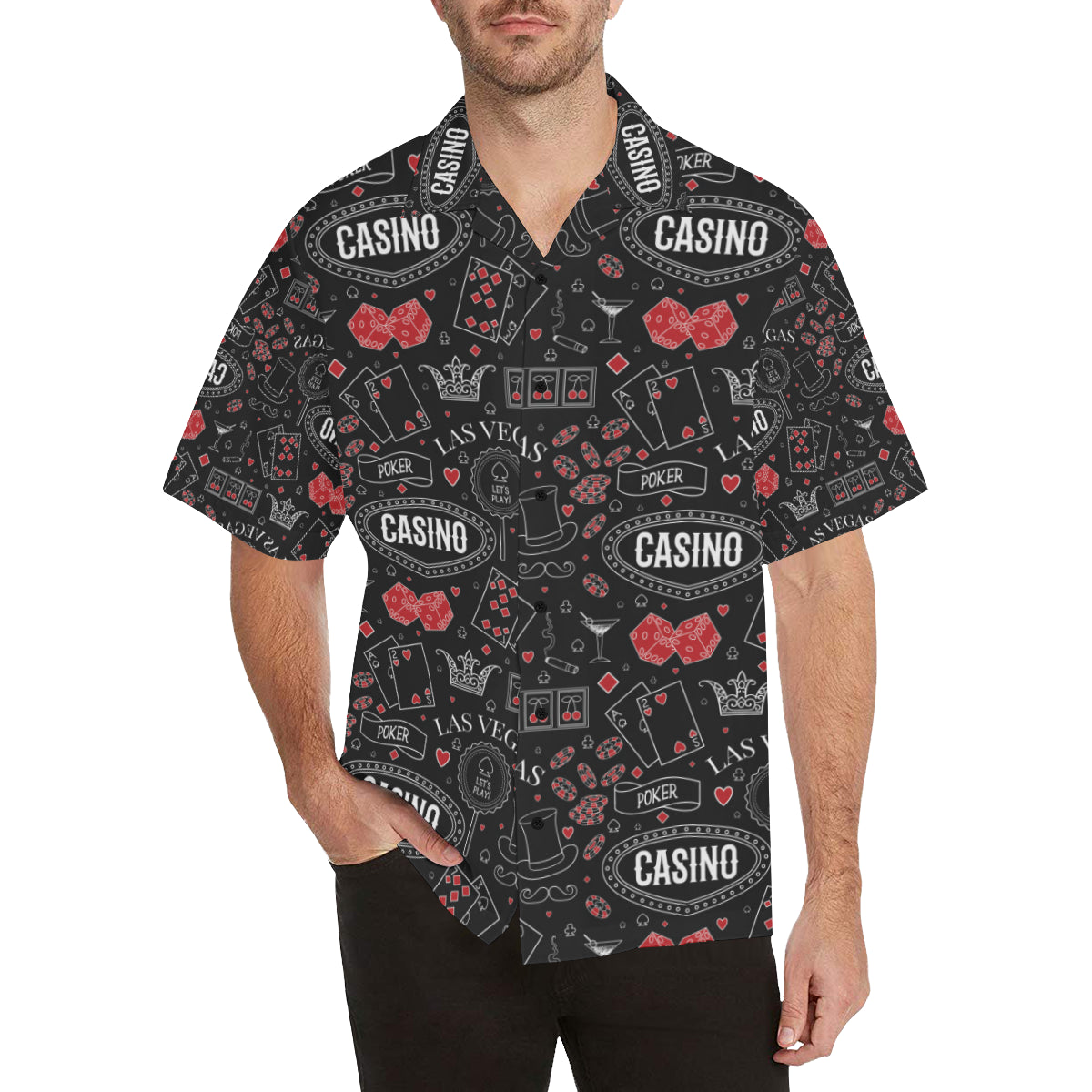 Casino Pattern Print Design 04 Men's Hawaiian Shirt