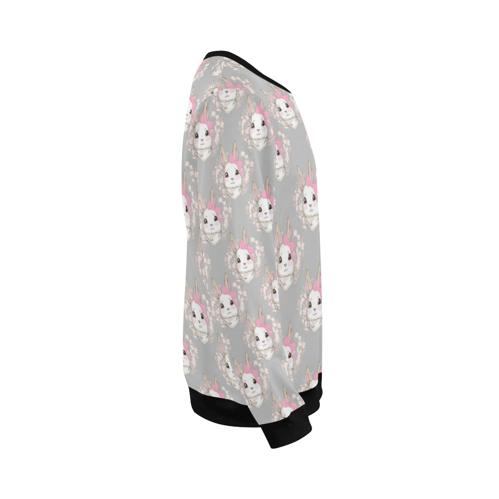 Rabbit Pattern Print Design RB07 Men Long Sleeve Sweatshirt