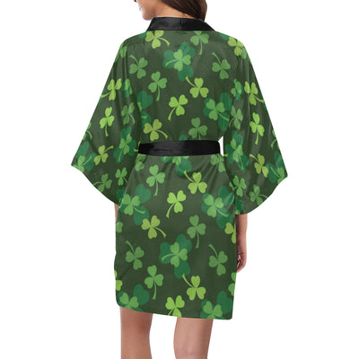Irish Pattern Print Design 03 Women's Short Kimono