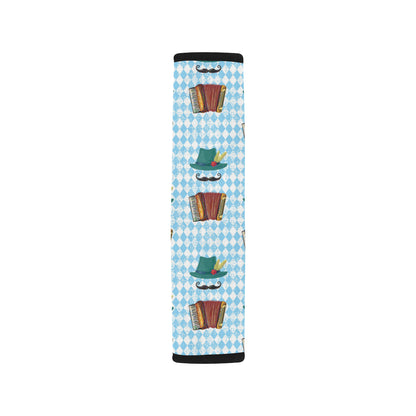 Accordion Mustache Pattern Print Design 01 Car Seat Belt Cover