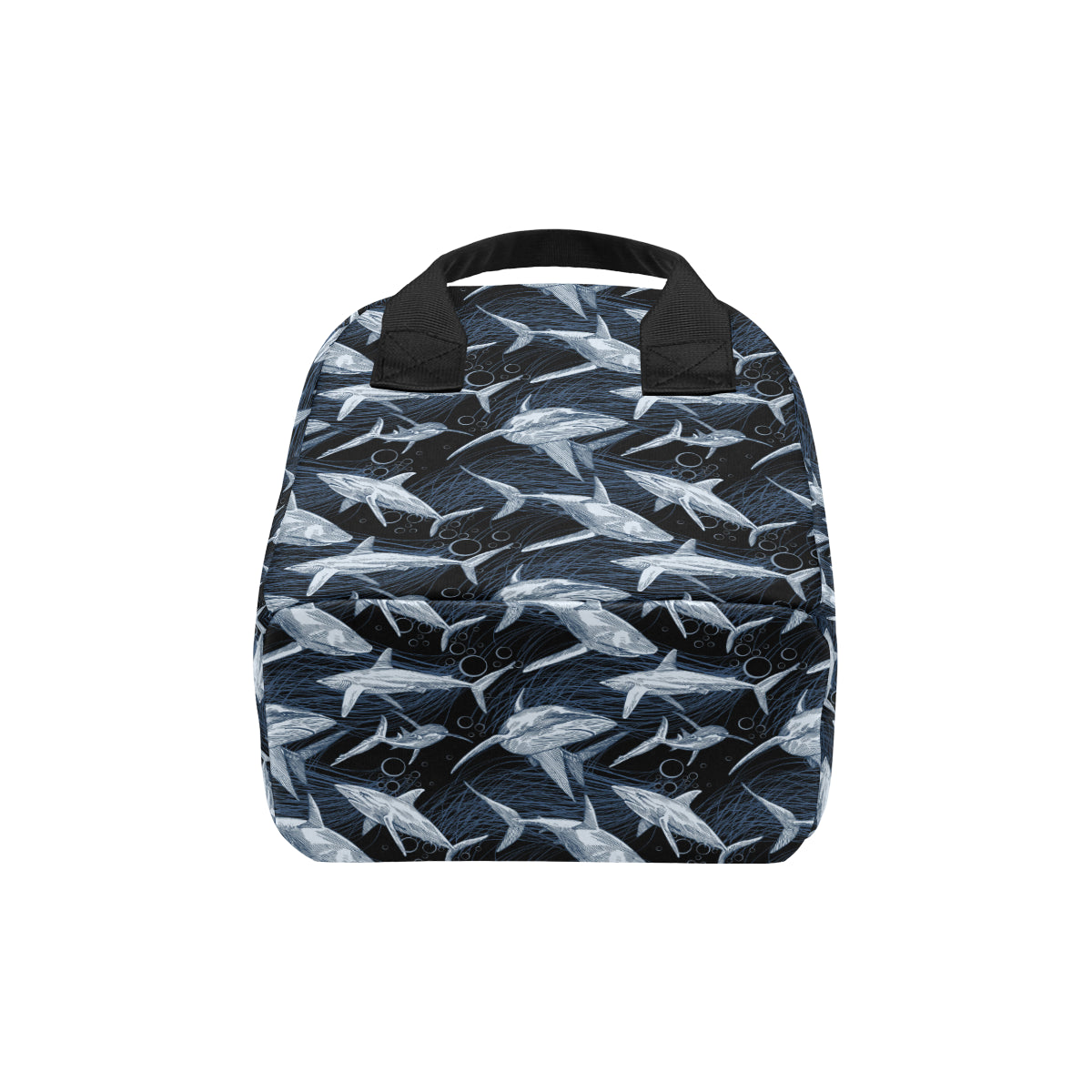Shark Print Pattern Insulated Lunch Bag
