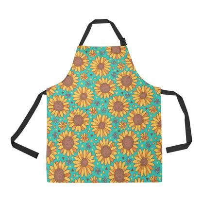 Sunflower Pattern Print Design SF013 Apron with Pocket