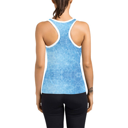Swimming Pool Print Design LKS302 Women's Racerback Tank Top