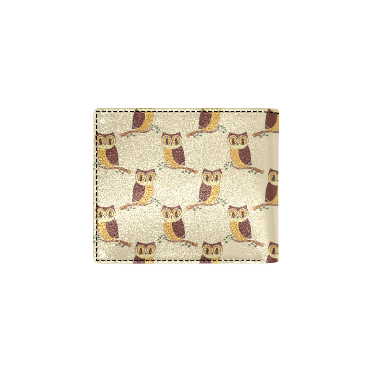 Owl Pattern Print Design A07 Men's ID Card Wallet