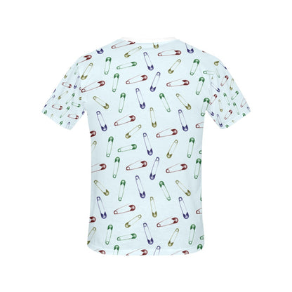 Safety Pin Print Design LKS303 Women's  T-shirt