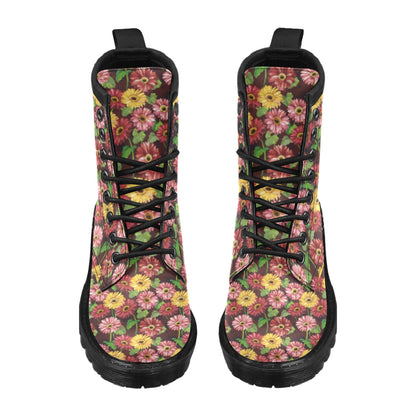 Daisy Gerbera Print Pattern Women's Boots