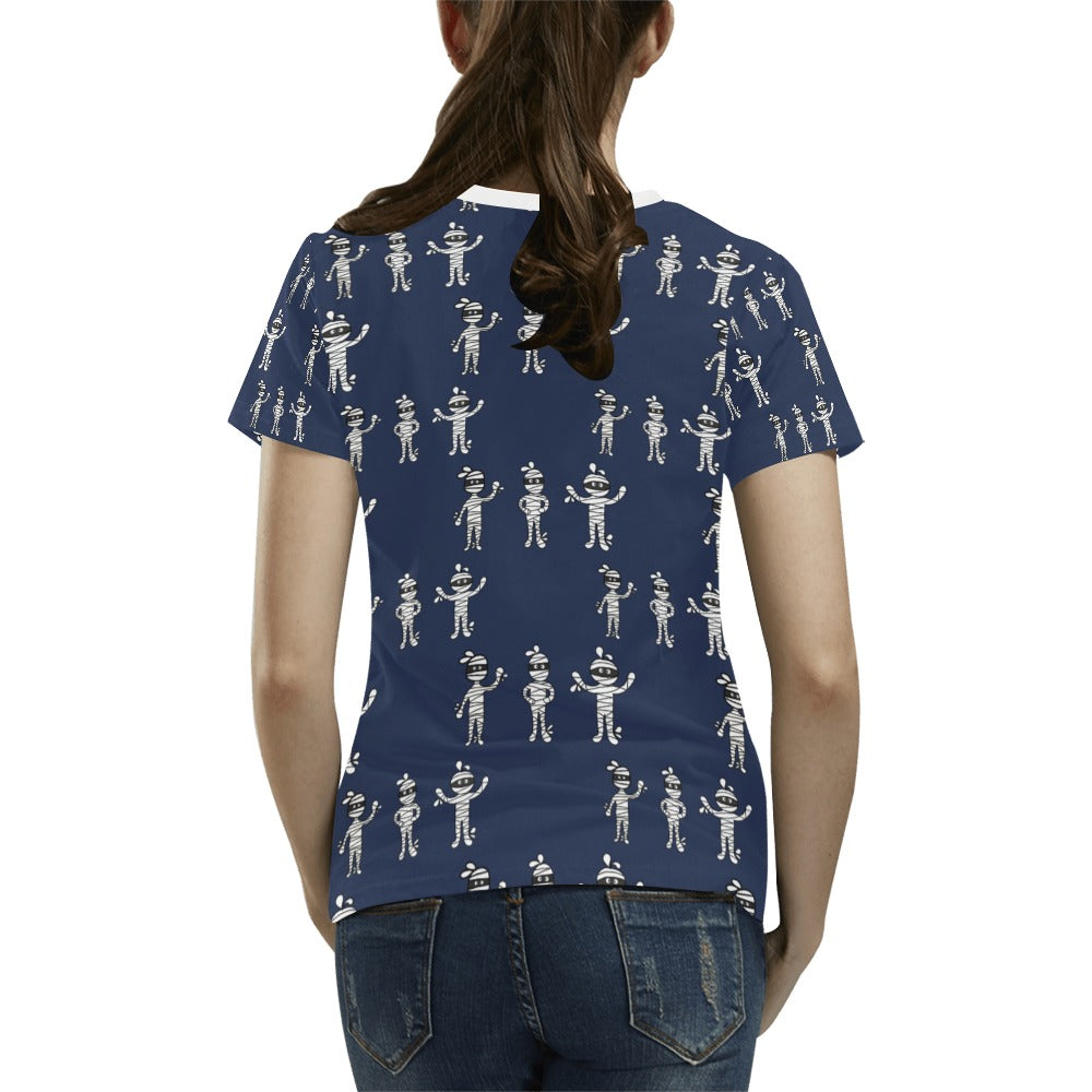 Mummy Print Design LKS306 Women's  T-shirt
