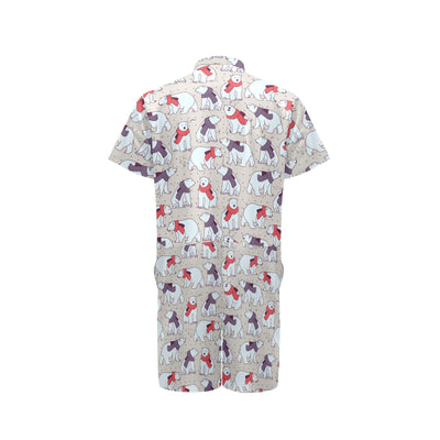 Polar Bear Pattern Print Design PB04 Men's Romper