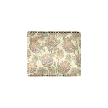 Dahlia Pattern Print Design DH09 Men's ID Card Wallet