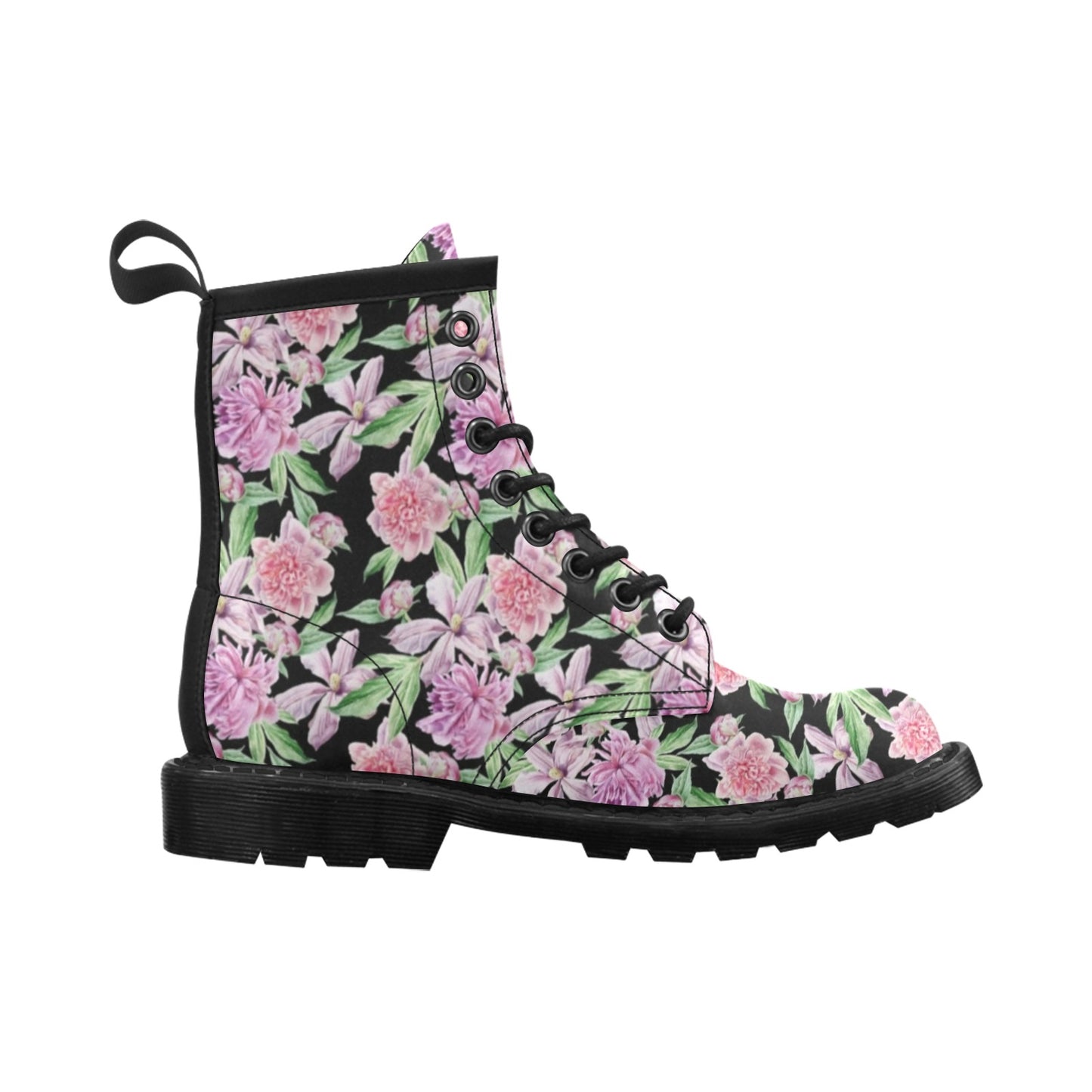 Peony Pattern Print Design PE08 Women's Boots