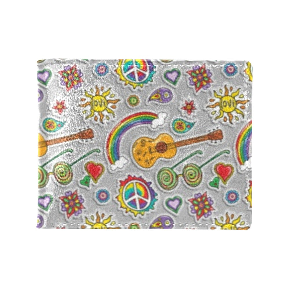 Hippie Print Design LKS306 Men's ID Card Wallet