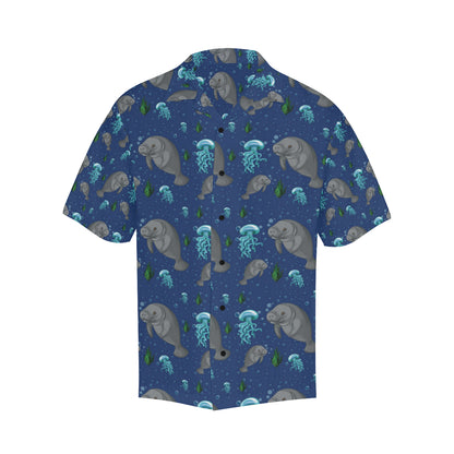 Manatee Pattern Print Design 01 Men's Hawaiian Shirt