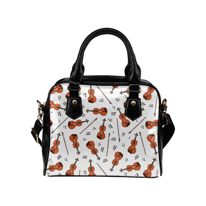 Violin Pattern Print Design 02 Shoulder Handbag