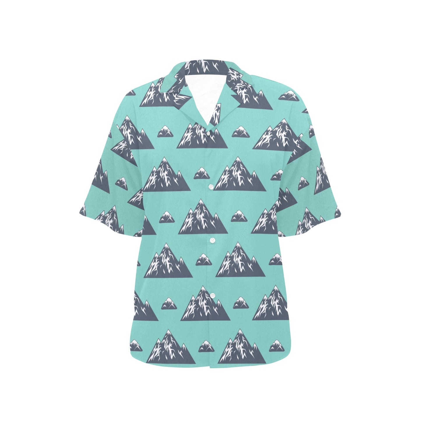 Mountain Pattern Print Design 01 Women's Hawaiian Shirt