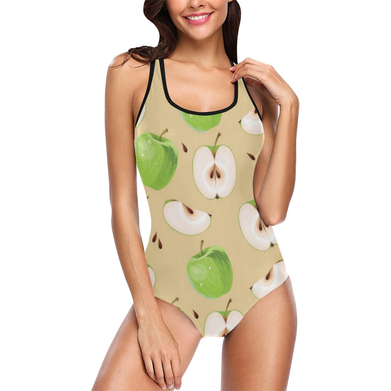 Apple Pattern Print Design AP07 Women Swimsuit