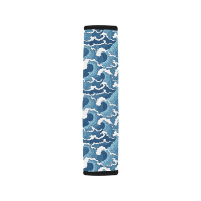 Wave Themed Pattern Print Car Seat Belt Cover