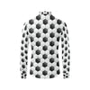 Soccer Ball Texture Print Pattern Men's Long Sleeve Shirt