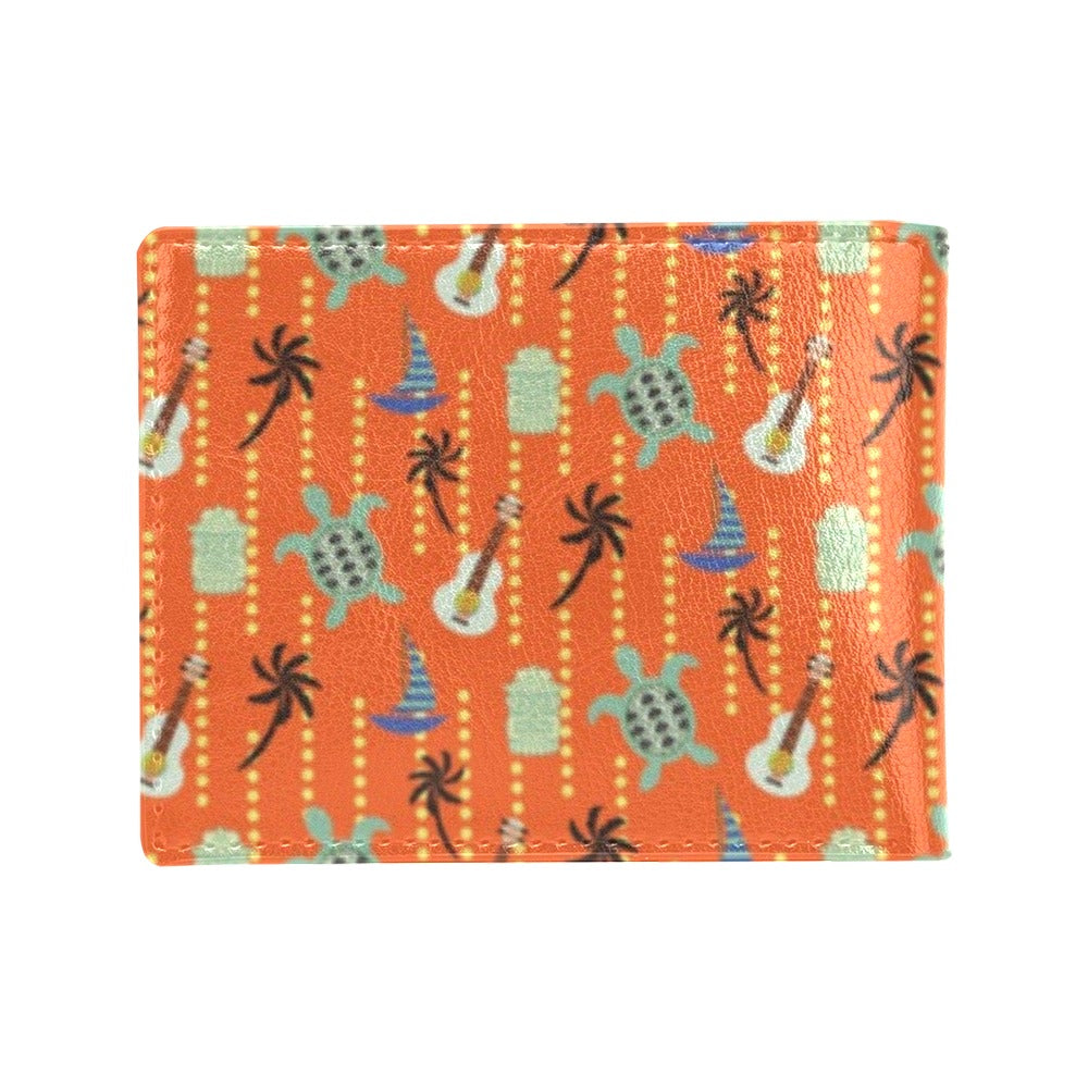 Ukulele Print Design LKS402 Men's ID Card Wallet