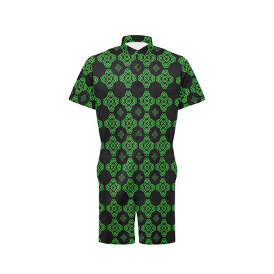 Celtic Knot Green Neon Design Men's Romper