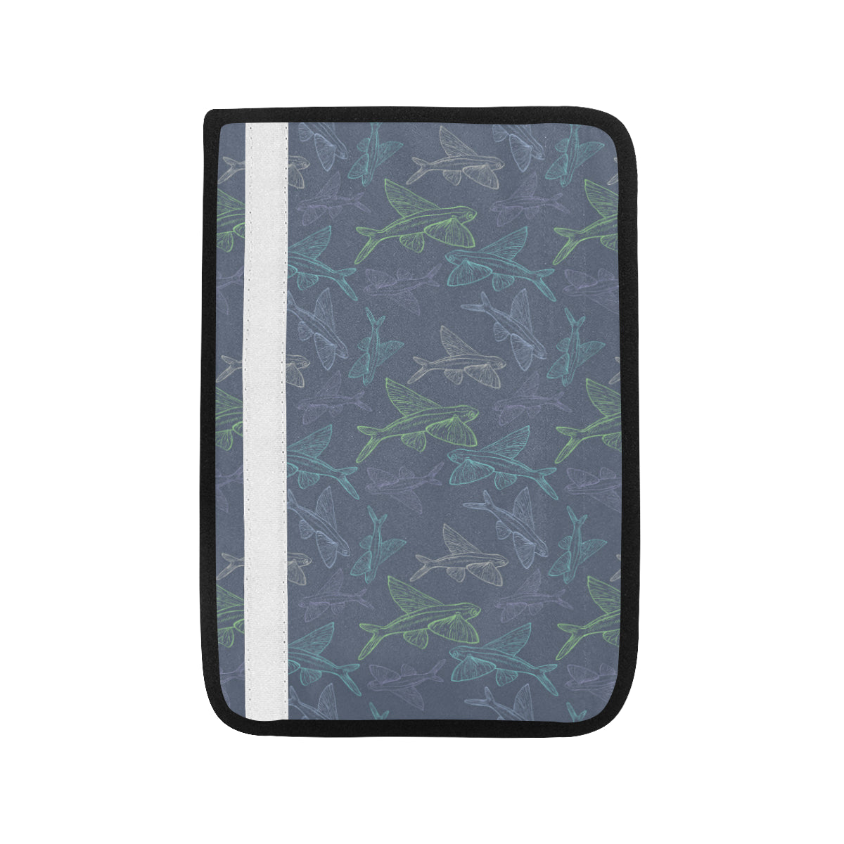 Flying Fish Pattern Print Design 02 Car Seat Belt Cover