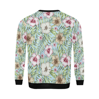 Tropical Flower Pattern Print Design TF05 Men Long Sleeve Sweatshirt