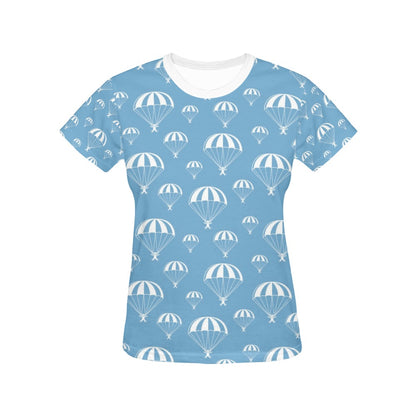 Skydiver Print Design LKS305 Women's  T-shirt