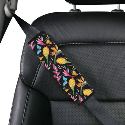 Tropical Flower Pattern Print Design TF016 Car Seat Belt Cover