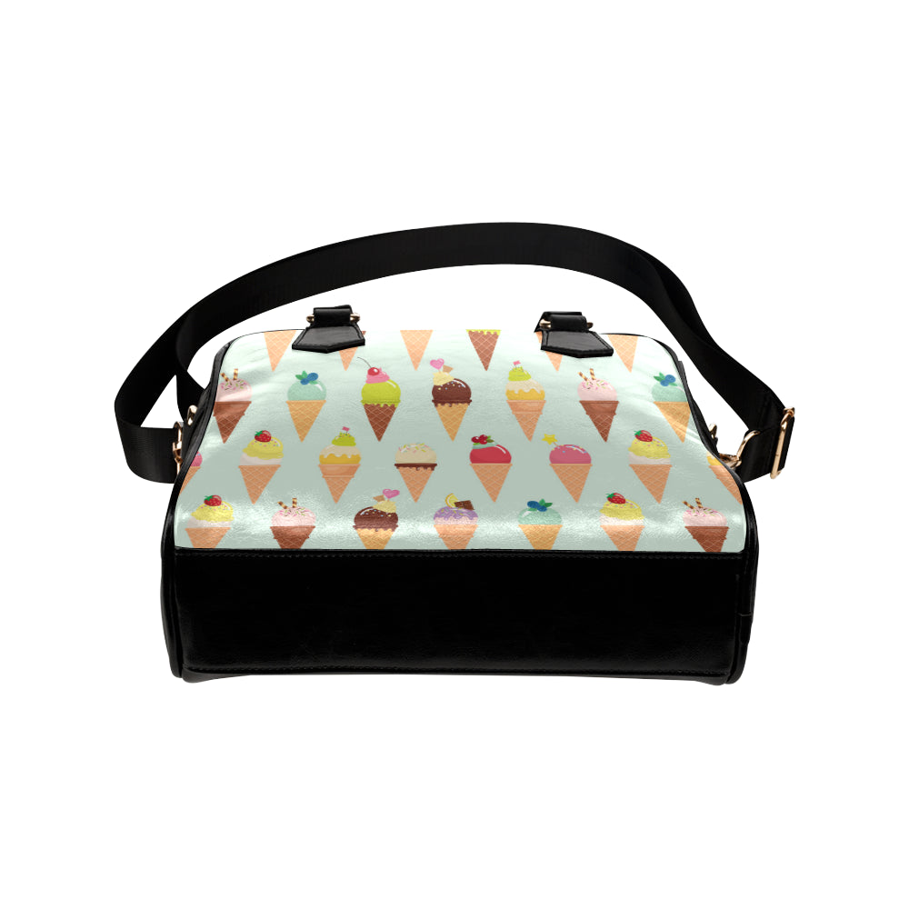 Ice Cream Pattern Print Design 03 Shoulder Handbag