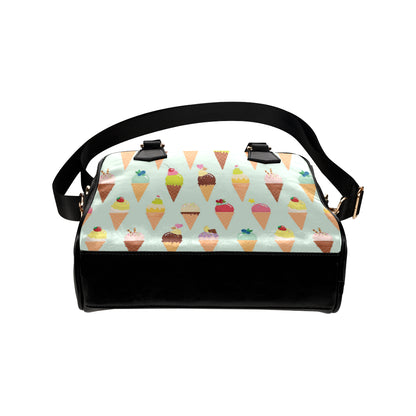 Ice Cream Pattern Print Design 03 Shoulder Handbag