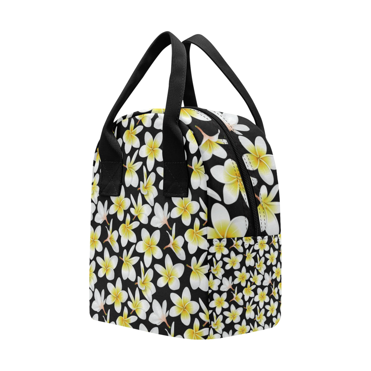 Yellow Plumeria Hawaiian Flowers Insulated Lunch Bag