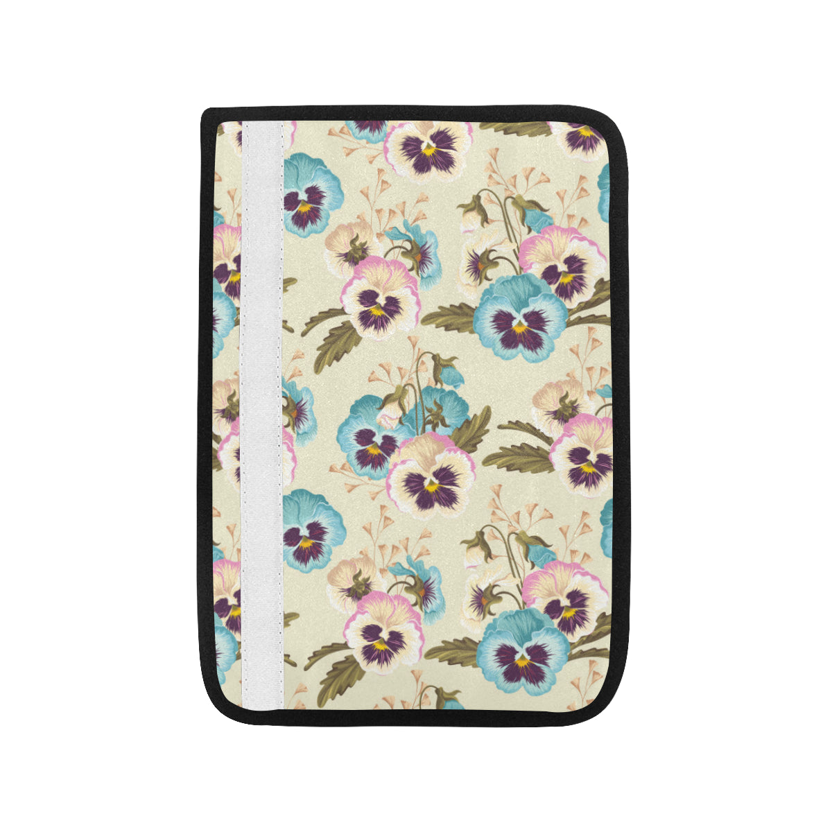 Pansy Pattern Print Design A02 Car Seat Belt Cover