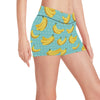 Banana Pattern Print Design BA02 Yoga Shorts