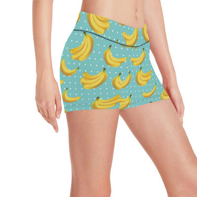 Banana Pattern Print Design BA02 Yoga Shorts